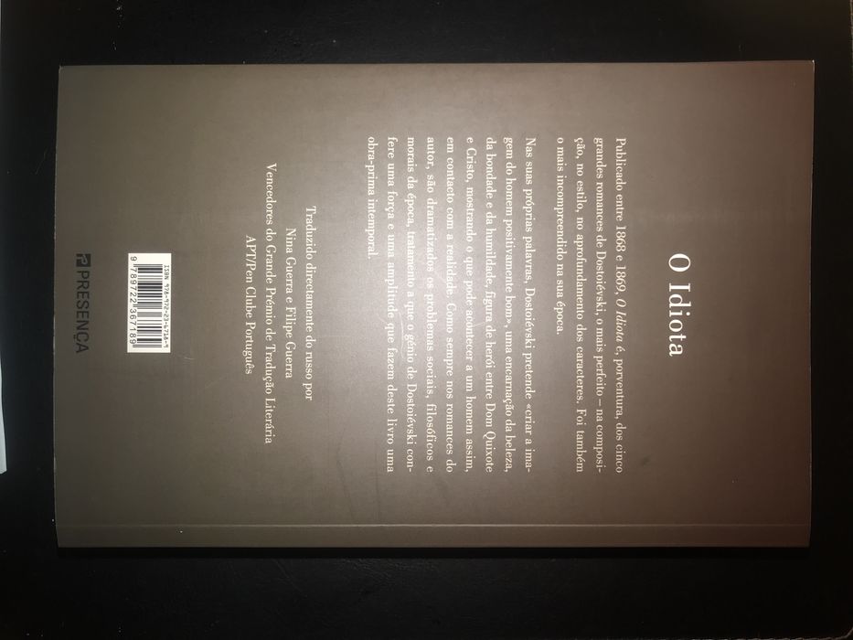 Livro “O Idiota” de Fiodor Dostoievski NOVO