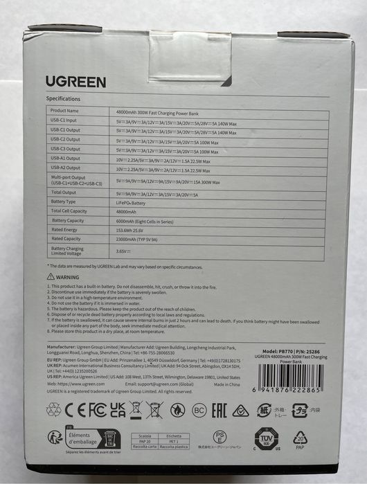Powerbank Ugreen 300w 48000mah