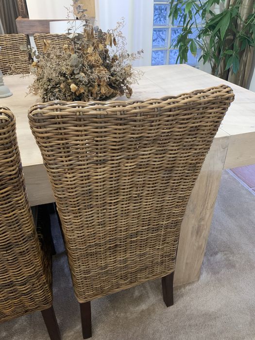 6 cadeiras de sala em verga