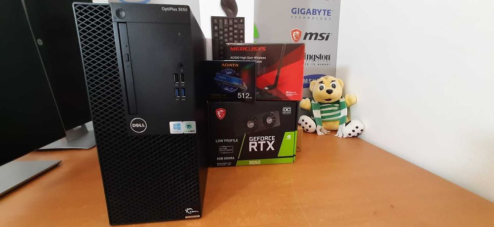 NF.66  Pç/Torre Gamer DELL 7ªG|i7-3.6G|16G|NVMe256+HD500|RTX3050-6G-D6|5G+BT|W11