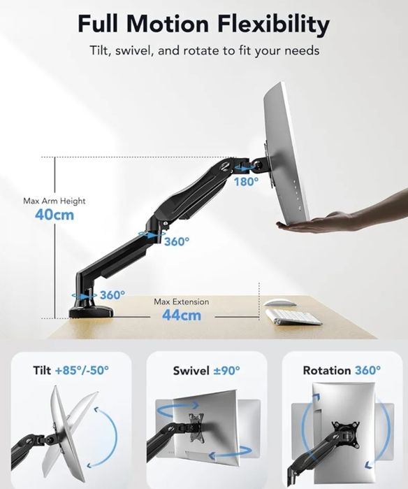 !! Uchwyt do Monitora 13-32 " Super Mocny PREMIUM ZESTAW!!