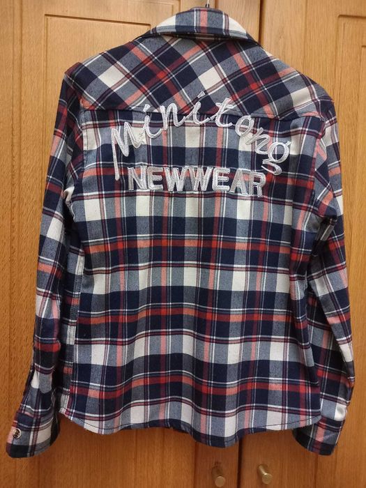 Camisa flanela xadrez, tam.10 anos