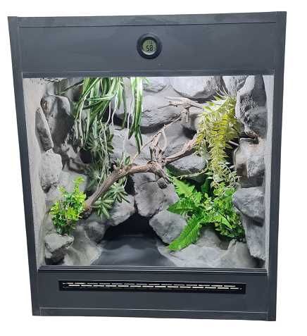 Gotowe terrarium  dla gekona orzęsionego  50x40x60 antracyt
