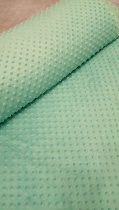 Minky polar kropki mięta 1m