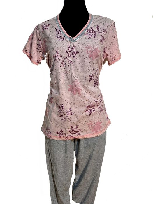 Piżama damska krótki rękaw spodnie 3/4 r. L