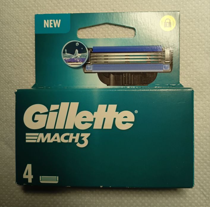 Gillette mach 3 4 катріджі, оригінал