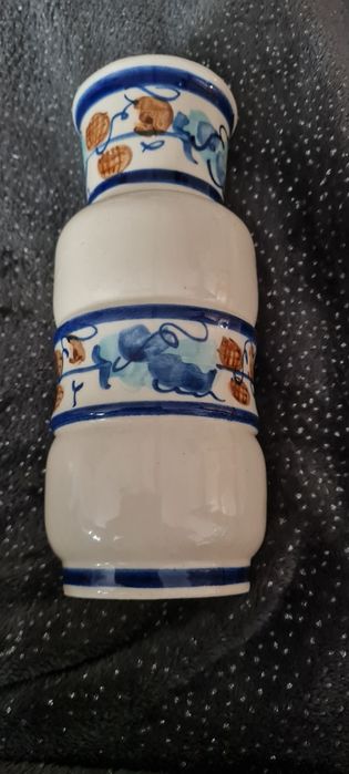 Wazon Bolesławiec dekoracja floralna a la Orient PRL design