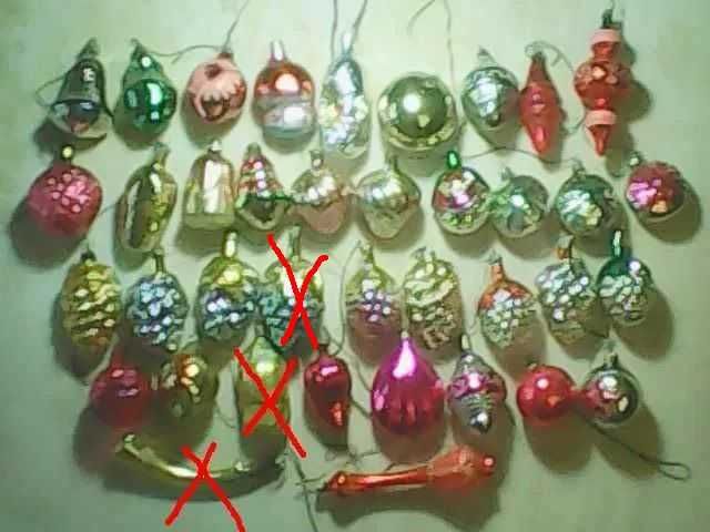 Елочные игрушки времен СССР