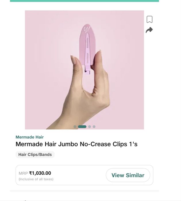 Затискачі для волосся Mermade Hair Jumbo No-Crease Clips