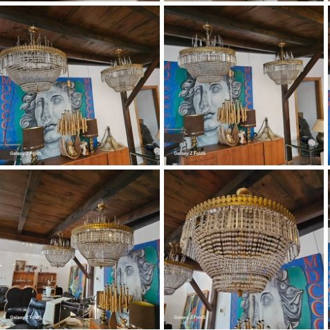 Para francuskich żyrandoli kryształowych. Lata 70-te