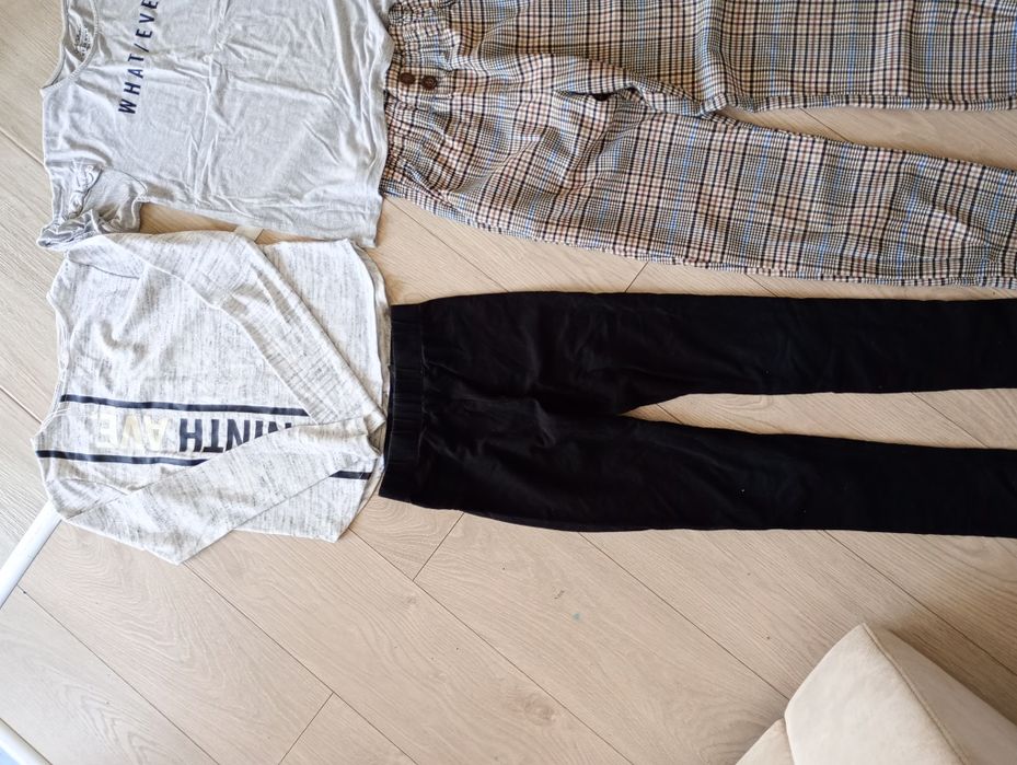 Spodnie i bluzka dla dziewczynki zestaw Reserved H&M 146-152