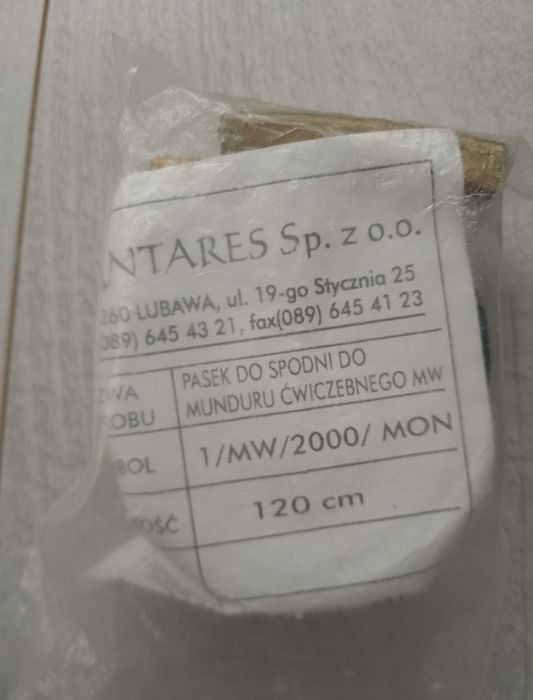 Pasek do spodni do munduru ćwiczebnego MW wz. 1/MW2000/MON szer. 120cm