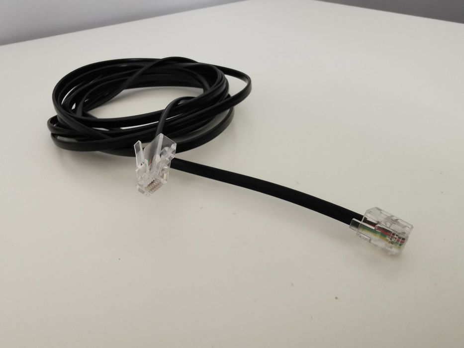 Kabel, przewód telefoniczny ze złączem RJ11 do RJ11 (4-żyłowy) - 3,2m