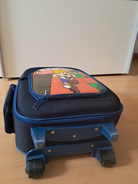 Mala de viagem trolley azul menino