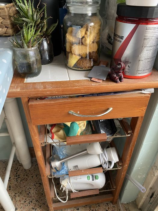 Movel cozinha com prateleiras