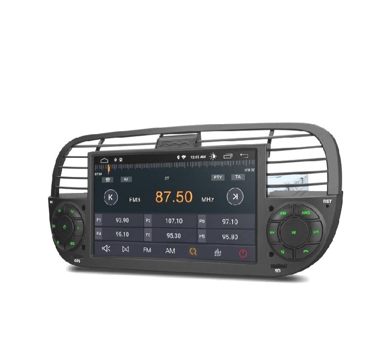AUTO RÁDIO GPS ANDROID 12 PARA FIAT 500 07-15
