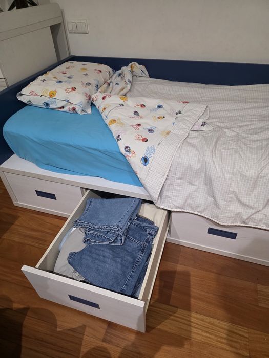 Cama Solteiro e colchão