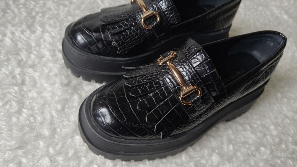 Loafersy London Rebel r. 37 czarne NOWE mokasyny