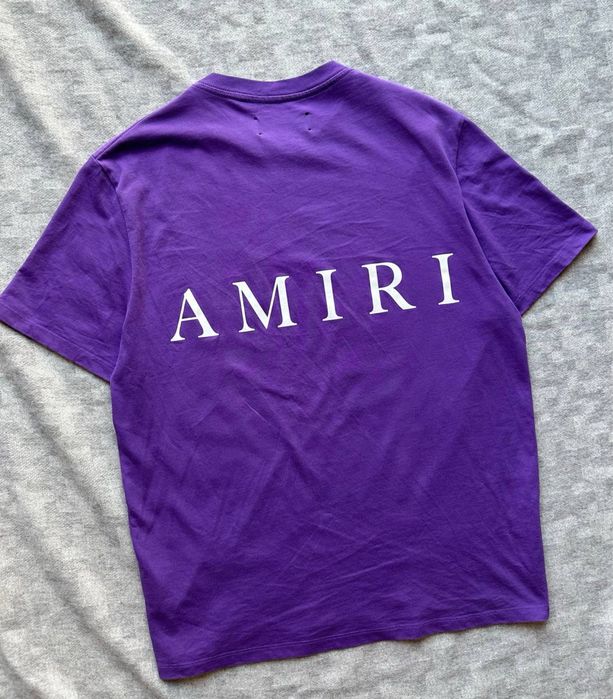 amiri purple ma logo t shirt футболка