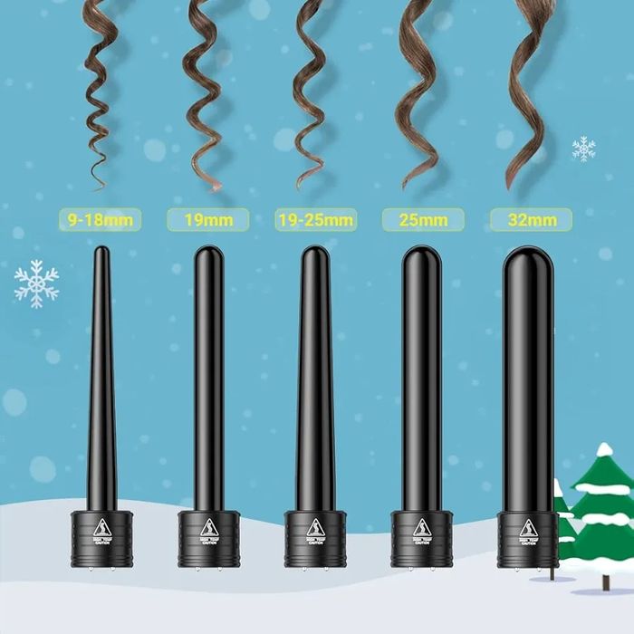 Lokówka ceramiczna 5 w 1 z LCD, wielofunkcyjny wyświetlacz LCD