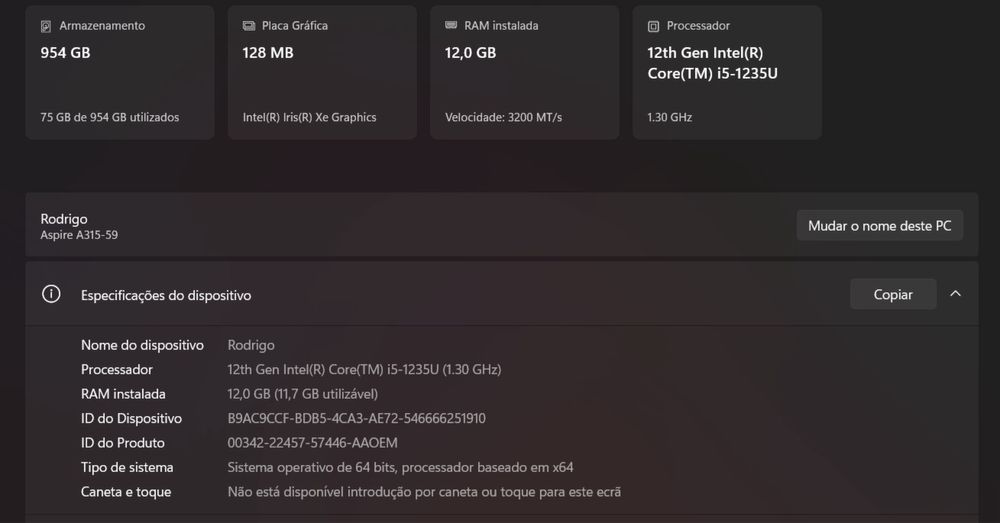 Portatil Acer Aspire 3 A315