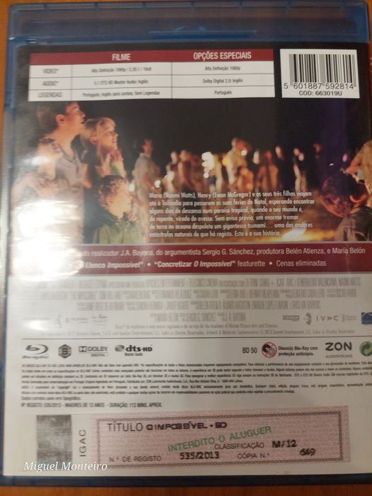 Blu Ray O Impossível