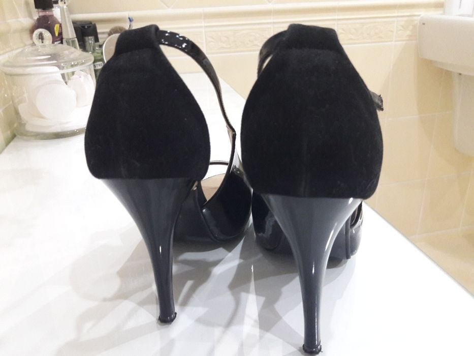 Buty damskie lakierki skóra