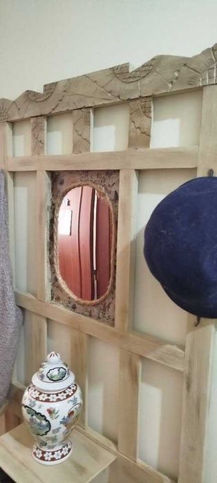 Bengaleiro Vintage com Espelho — apenas 23CM de profundidade