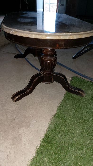 Center Table in Wood with Granite Top64551135958785121