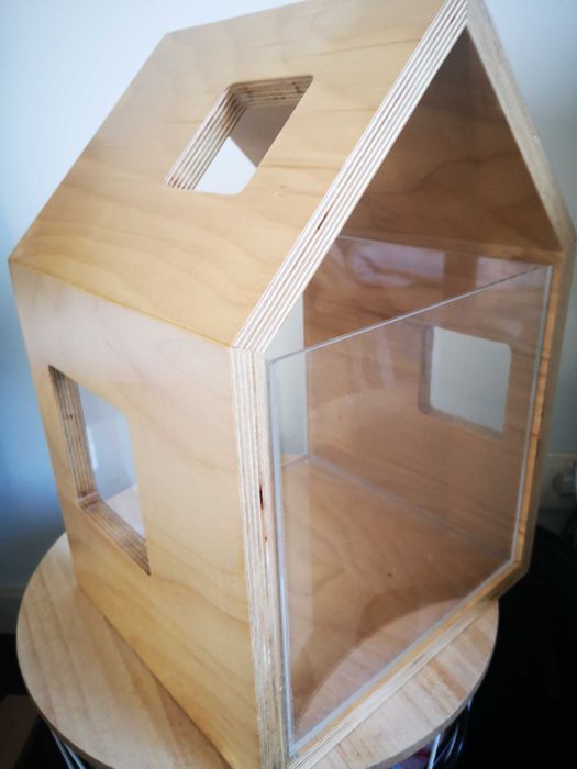 Aquário casa Decoração em Madeira e Acrilico