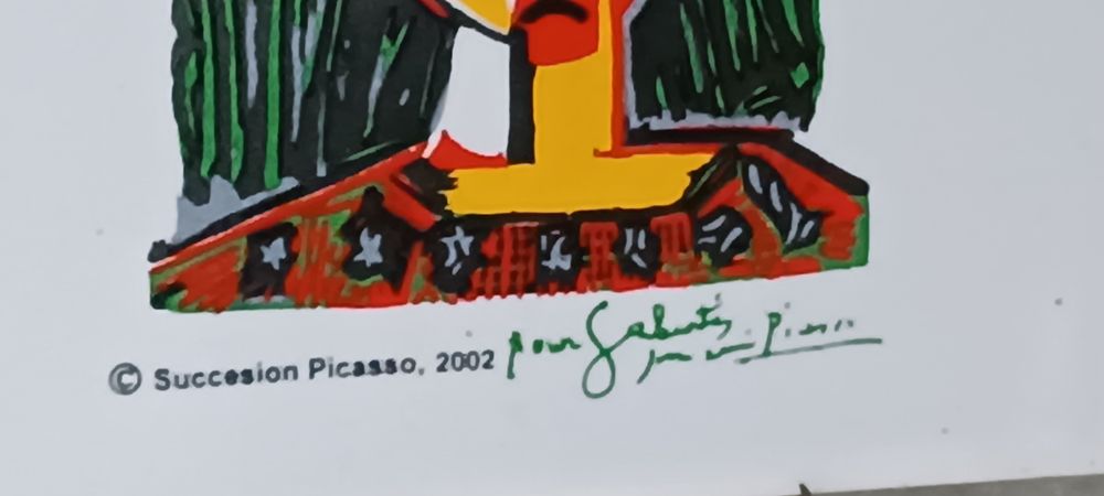 Raro e antigo azulejo Paulo Picasso de 2002 SUCCESSION Ceramic Art