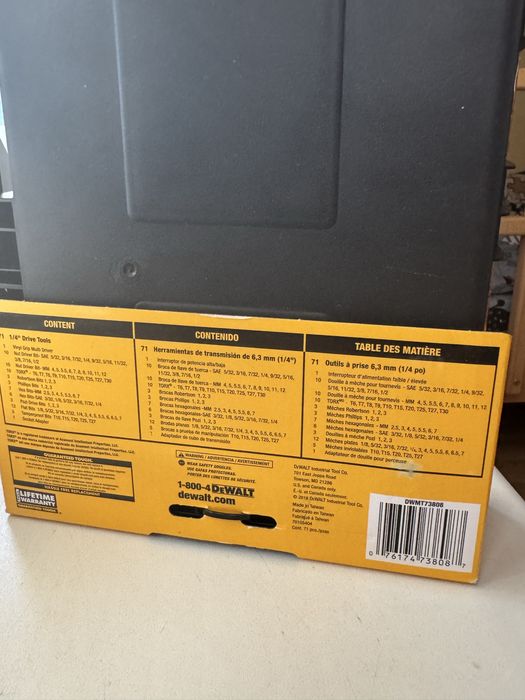 Dewalt 71 набір біт набор бит