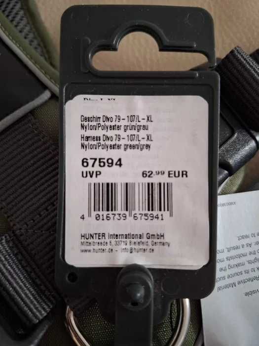 Oryginalne Hunter Szelki dla psa Divo zielono/szare L-XL