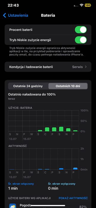 iPhone XS Max 64GB 78% kondycja baterii