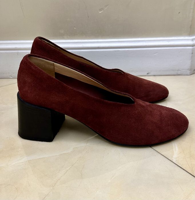 ACNE STUDIOS Sully туфлі черевики бордові осінні шкіряні кожаные — zdjęcie 3