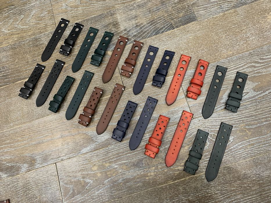 Не прошитый плоский ремешок ручной работы из натуральной кожи