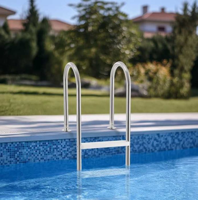 Escada de Piscina Inox, 4 Degraus