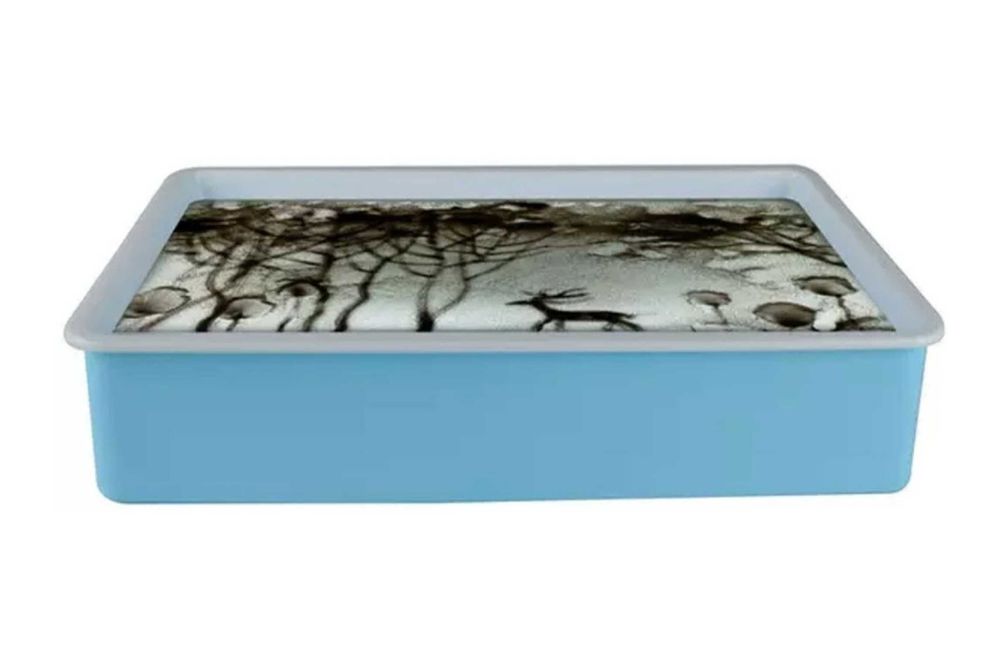 Дитячий набір планшет для малювання піском Піском Sand Painting Блакит