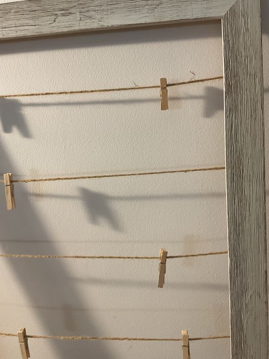 Quadro decorativo madeira pintada para fotos - Como novo