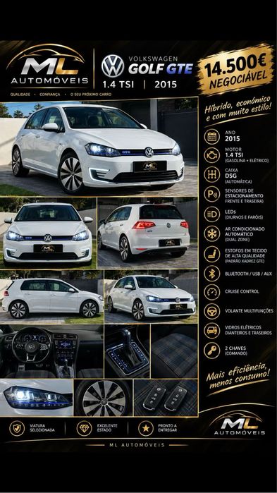 Volkswagen Golf 7 GTE 2015 – 204 CV – DSG – Híbrido Plug-in