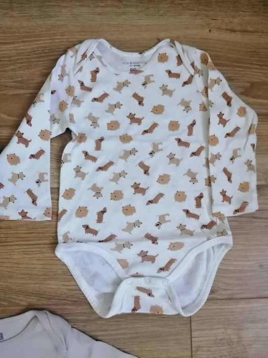 Zestaw body długi rękaw 86 + rampers 92