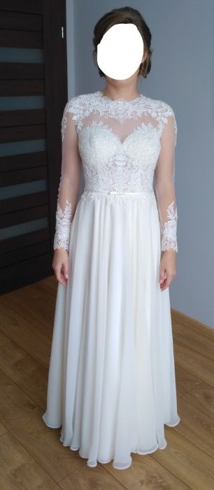 Piękna! romantyczna suknia ślubna gala piwone