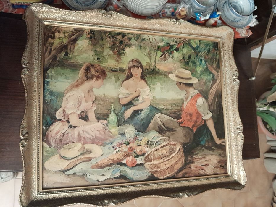Réplica da pintura The Picnic do pintor Marcel Dyf