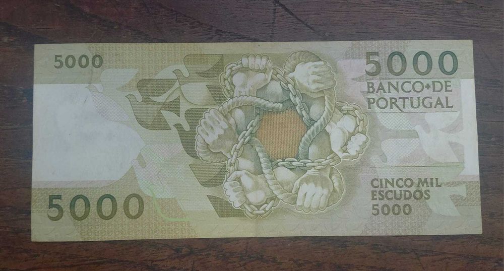 nota de 5000 escudos portuguesa