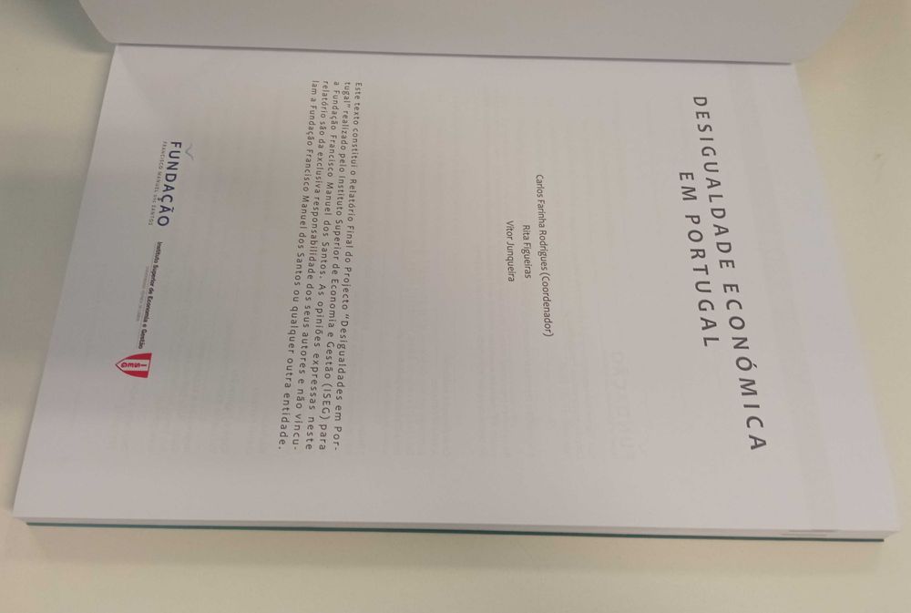 Desigualdade económica em Portugal, de Carlos Farinha Rodrigues