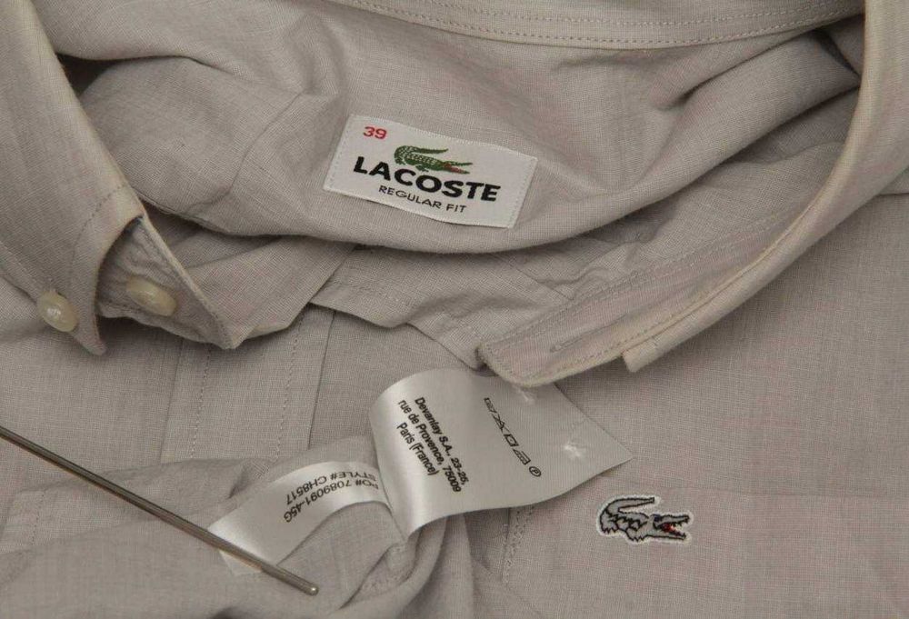 Lacoste L 39  рубашка из легчайшего хлопка на короткий рукав