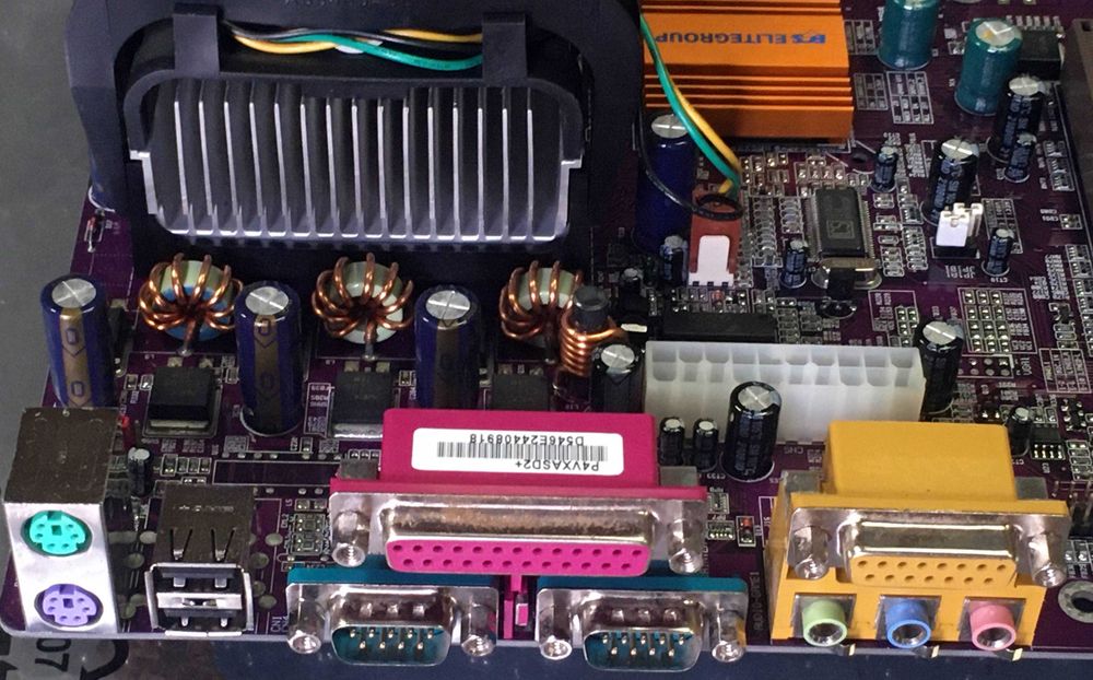 Motherboard ECS P4VXASD2+ (skt478 - P4 - SDR/DDR), Celeron 2.5Ghz64739925913857123