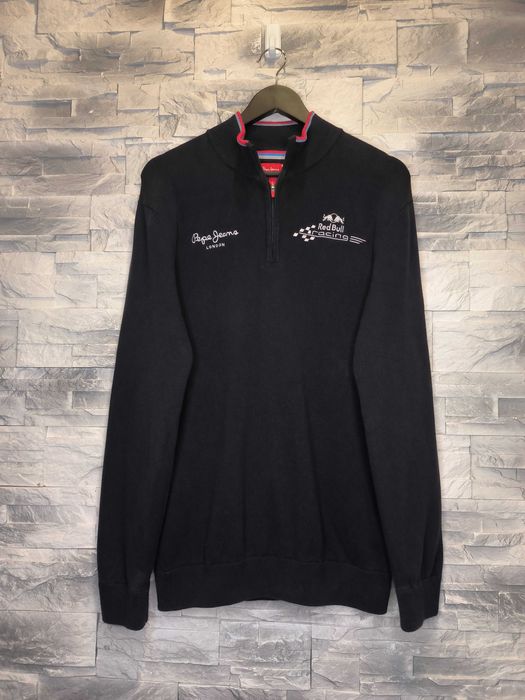 Sweter Rozpinany Pepe Jeans Red Bull Racing Czarny Hafty