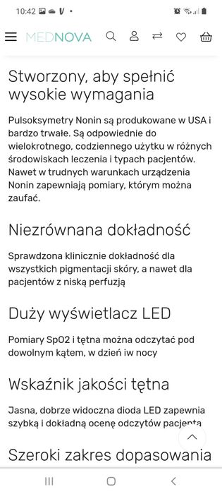 Pulsoksymetr. NONIN OKSYN II