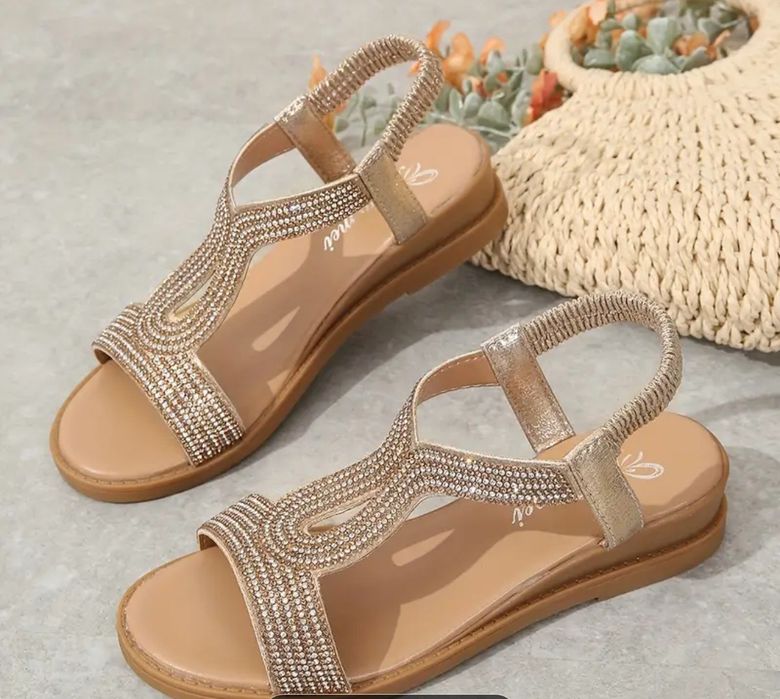 złote sandałki letnie Atmosphere 38 BDB